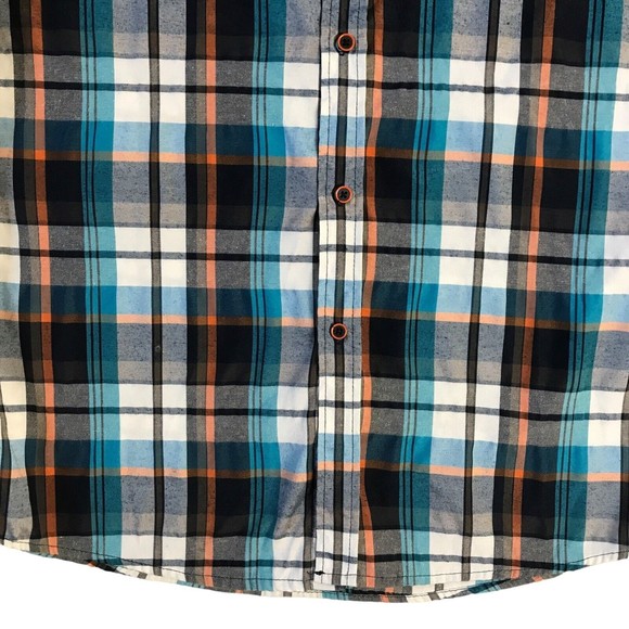 Red Ape Mens Shirt 5XL Multicolor Plaid Short Sleeve NWOT - Picture 6 of 12